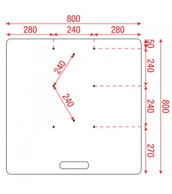 Universal baseplate 80cm