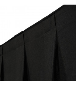 P&D curtain 400(w) x 400(h) cm black Molton 300 g/m2 pleated