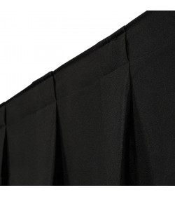 P&D curtain 400(w) x 250(h) cm black Molton 300g/m2 pleated