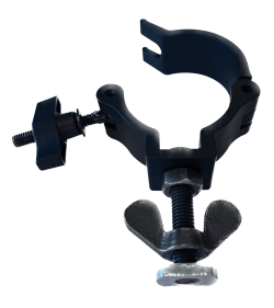 Eurotrack - scaff clamp black - with bolt  M10 x 50 and sliding nut M10