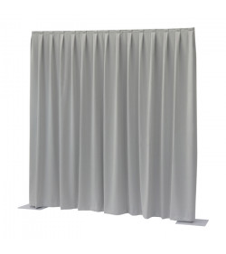 P&D curtain 330(w) x 400cm(h) light grey Dimout 260 g/m2 pleated