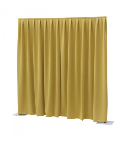 P&D curtain 330(w) x 400cm(h) cm yellow Dimout 260 g/m2 pleated