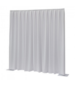 P&D curtain 330(w) x 300cm(h) cm white  Dimout 260 g/m2 pleated
