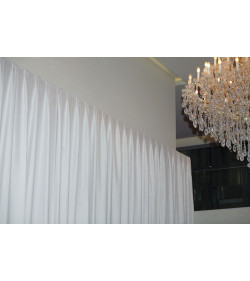 P&D curtain 330(w) x 250(h) cm white MGS 175 g/m2 pleated