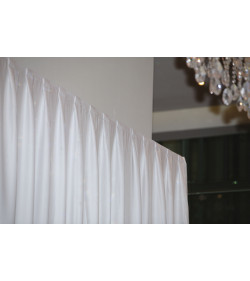 P&D curtain 330(w) x 120(h) cm white MGS 175 g/m2 pleated