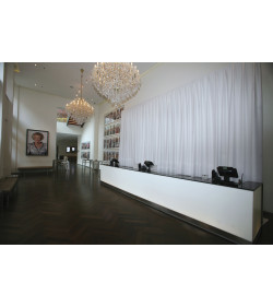 P&D curtain 330(w) x 120(h) cm white MGS 175 g/m2 pleated