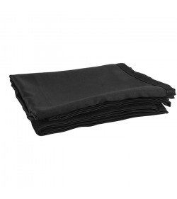 P&D curtain 330(w) x 400(h) cm black MGS 175 g/m2 pleated