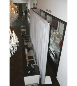 P&D curtain 330(w) x 400(h) cm white MGS 175 g/m2 pleated