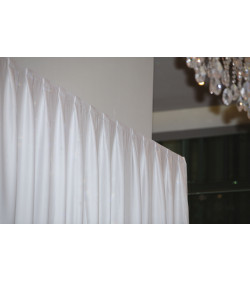 P&D curtain 330(w) x 300 (h) cm white MGS 175 g/m2 pleated