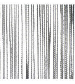 String Curtain 6(h)x3(w)m Silver Grey, incl hook and loop fastner