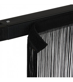 String Curtain 4(h)x3(w)m Black, incl hook and loop fastner