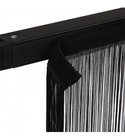 String Curtain 3(h)x3(w)m Black, incl hook and loop fastner