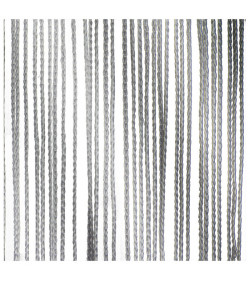String Curtain 3(h)x3(w)m Silver Grey, incl hook and loop fastner