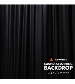 Soundabsorbing backdrop 500 g/m² W 3m x H 3m black
