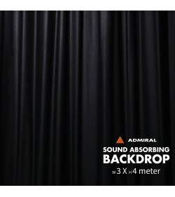 Soundabsorbing backdrop 500 g/m² W 3m x H 4m black