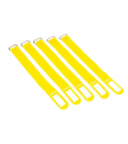 Cable wrap 38cm yellow 5 pieces