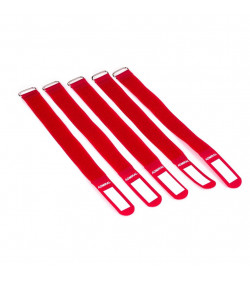 Cable wrap 26cm red 5 pieces