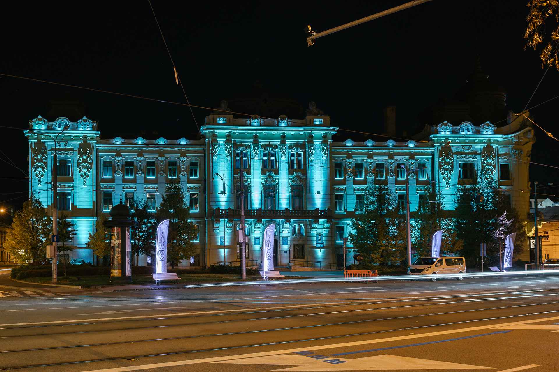 Architektonické nasvietenie budovy
